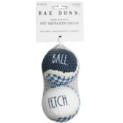 Wholesale - 2pk 3" NAVY BUFFALO PLAID SQUEAKER TENNIS BALL PET TOY RAE DUNN C/P 48, UPC: 192598895325